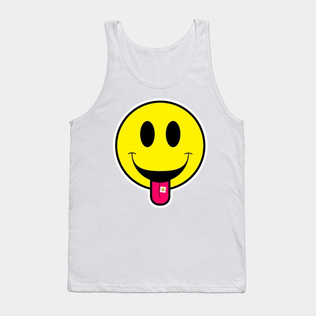 Acid Trip Smiley Face Tank Top by WalkDesigns